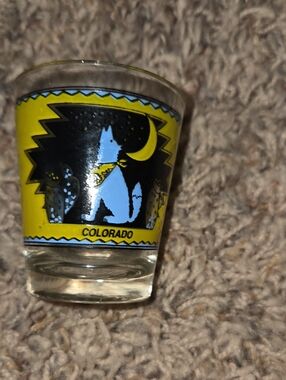 Colorado Cat & Moon Yellow Souvenir Shot Glass